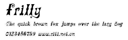 Frilly.ttf字體轉換器圖片