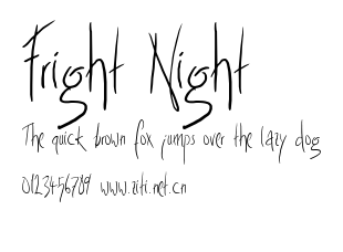 Fright Night.ttf字體轉換器圖片