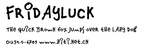 Fridayluck.ttf字體轉換器圖片