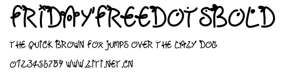 Fridayfreedotsbold.ttf字體轉換器圖片