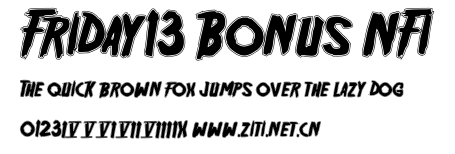 Friday13 Bonus NFI.otf字體轉換器圖片