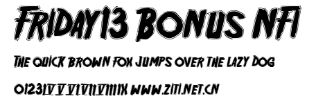 Friday13 Bonus NFI.ttf字體轉換器圖片