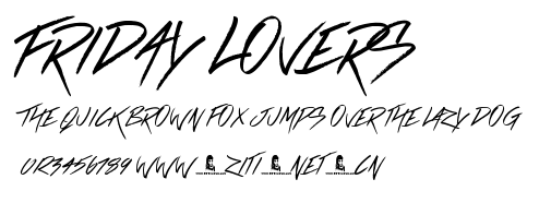 Friday Lovers.otf字體轉換器圖片