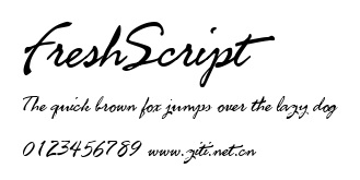 FreshScript.ttf字體轉換器圖片