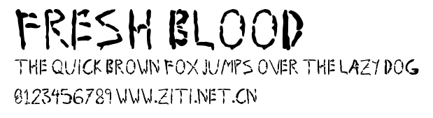 Fresh Blood.ttf字體轉換器圖片