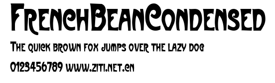 FrenchBeanCondensed.ttf字體轉換器圖片
