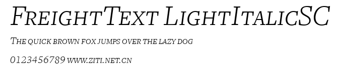 FreightText LightItalicSC.ttf字體轉換器圖片