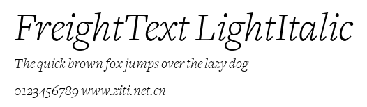 FreightText LightItalic.ttf字體轉換器圖片