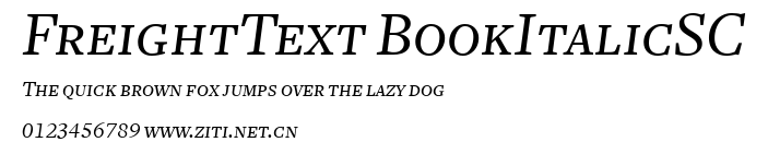 FreightText BookItalicSC.ttf字體轉換器圖片