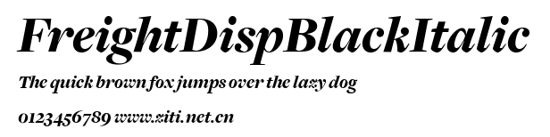 FreightDispBlackItalic.ttf字體轉換器圖片