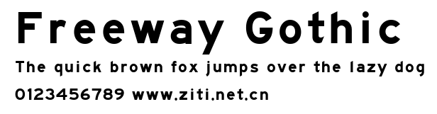 Freeway Gothic.ttf字體轉換器圖片