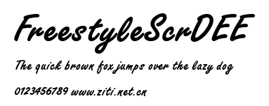 FreestyleScrDEE.ttf字體轉換器圖片