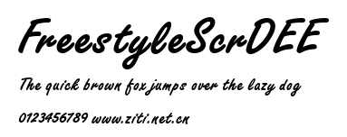 FreestyleScrDEE.ttf字體轉換器圖片