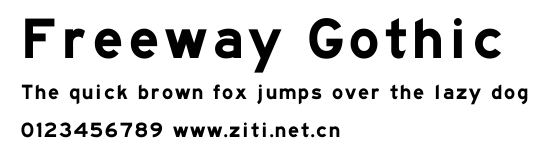 Freeway Gothic.ttf字體轉換器圖片