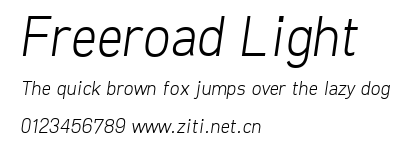 Freeroad Light.ttf字體轉換器圖片