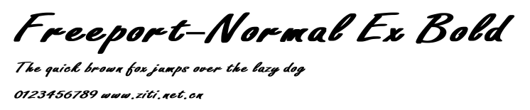 Freeport-Normal Ex Bold.ttf字體轉換器圖片