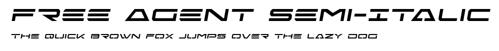 Free Agent Semi-Italic.ttf字體轉換器圖片