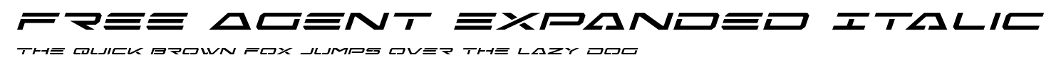 Free Agent Expanded Italic.ttf字體轉換器圖片