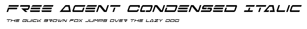 Free Agent Condensed Italic.ttf字體轉換器圖片