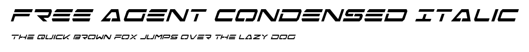 Free Agent Condensed Italic.ttf字體轉換器圖片