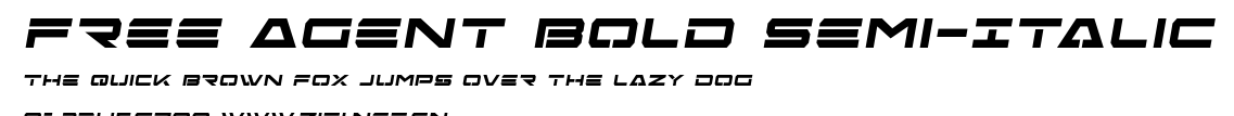 Free Agent Bold Semi-Italic.ttf字體轉換器圖片