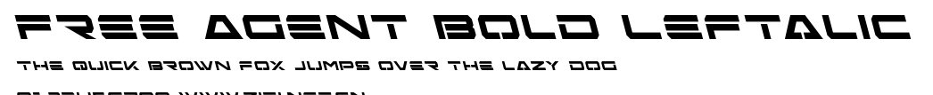 Free Agent Bold Leftalic.ttf字體轉換器圖片
