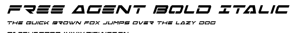 Free Agent Bold Italic.ttf字體轉換器圖片