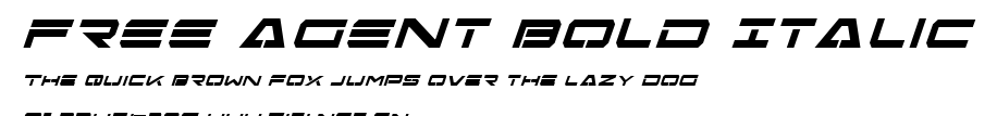 Free Agent Bold Italic.ttf字體轉換器圖片