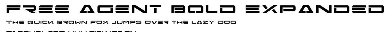 Free Agent Bold Expanded.ttf字體轉換器圖片