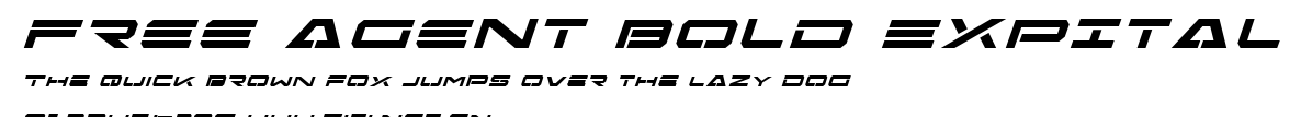 Free Agent Bold ExpItal.ttf字體轉換器圖片