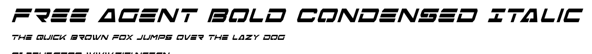 Free Agent Bold Condensed Italic.ttf字體轉換器圖片