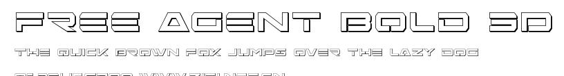 Free Agent Bold 3D.ttf字體轉換器圖片