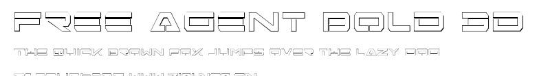 Free Agent Bold 3D.ttf字體轉換器圖片