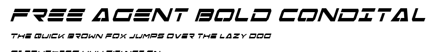Free Agent Bold CondItal.ttf字體轉換器圖片