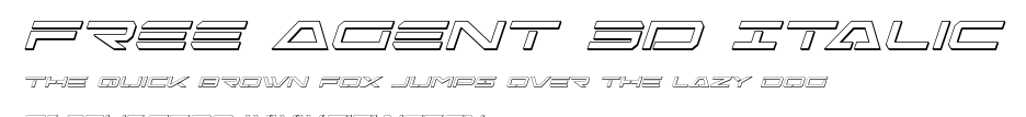 Free Agent 3D Italic.ttf字體轉換器圖片
