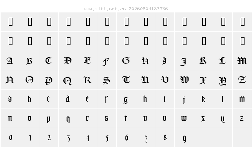字符映射圖