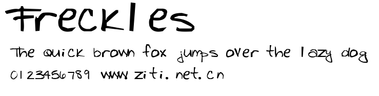 Freckles.ttf字體轉換器圖片