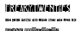 FreakyTwenties.ttf字體轉換器圖片