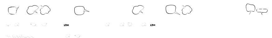 Freaky Comment Balloons LT.ttf字體轉換器圖片
