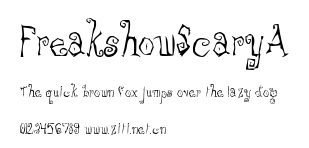 FreakshowScaryA.ttf字體轉換器圖片