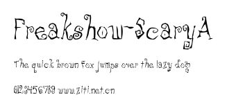 Freakshow-ScaryA.ttf字體轉換器圖片