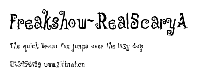 Freakshow-RealScaryA.ttf字體轉換器圖片