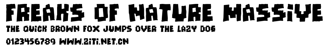 Freaks of Nature massive.ttf字體轉換器圖片