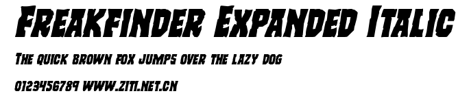 Freakfinder Expanded Italic.ttf字體轉換器圖片