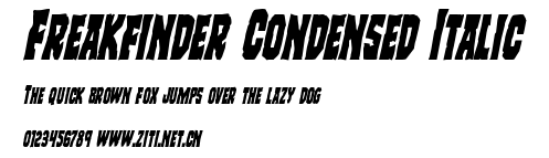 Freakfinder Condensed Italic.ttf字體轉換器圖片