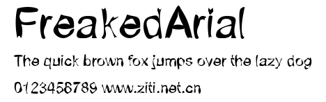 FreakedArial.ttf字體轉換器圖片