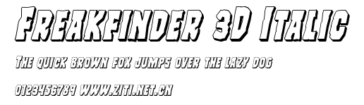 Freakfinder 3D Italic.ttf字體轉換器圖片