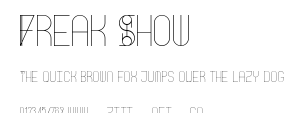 Freak Show.ttf字體轉換器圖片