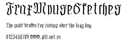 FraxMouseSketches.ttf字體轉換器圖片