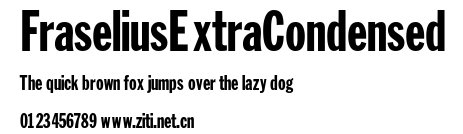 FraseliusExtraCondensed.ttf字體轉換器圖片